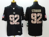 Nike New York Giants #92 Strahan Black Salute TO Service Jersey