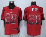 NEW Nike San Francisco 49ers 28 Hyde Drift Fashion Red Elite Jerseys