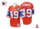 Mens Dennis Smith Jersey Denver Broncos 49 Throwback Orange NFL Jerseys