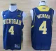 Adidas Michigan Wolverines Chirs Webber 4 Basketball Authentic Jerseys - Blue