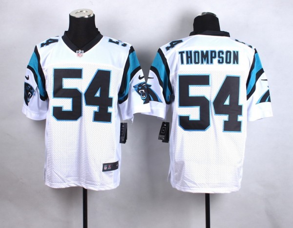 Nike Carolina Panthers #54 Thompson White Elite Jersey