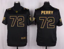 Mens Chicago Bears #72 Perry Pro Line Black Gold Collection Jersey