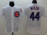 Majestic MLB Chicago Cubs #44 Rizzo White Elite Pinstripe Jerseys