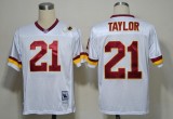 NFL Washington Redskins #21 Taylor Throwback White Jersey