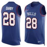 NFL Buffalo Bills #28 Darby Blue Short Sleeve Limited Tank Top Jersey