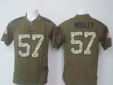 NFL Baltimore Ravens #57 Mosley Salute for Service Green Jersey