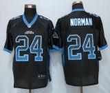 NEW Nike Carolina Panthers 24 Norman Drift Fashion Black Elite Jerseys