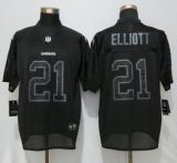 New Nike Dallas Cowboys #21 Elliott Lights Out Black Elite Jersey