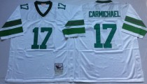 NFL Philadelphia Eagles #17 Carmichael White Throwback Jersey