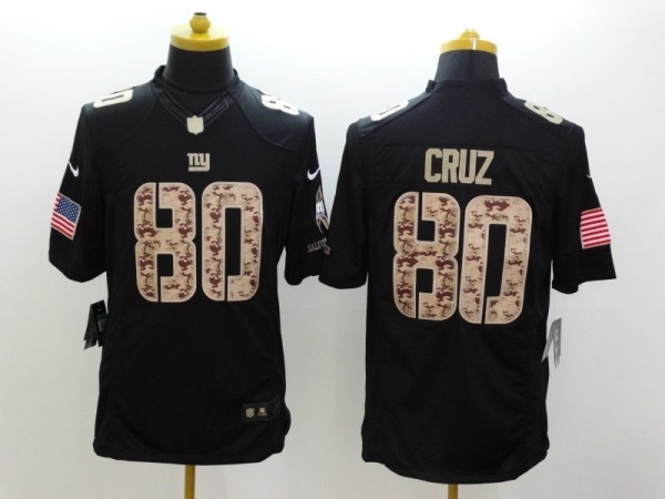 Nike New York Giants #80 Cruz Black Salute TO Service Jersey