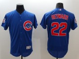 Majestic MLB Chicago Cubs #22 Heyward Blue Elite Jerseys