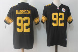 NFL Pittsburgh Steelers #92 Harrison Black Color Rush Jersey