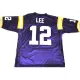 LSU Tigers#12 Jarrett Lee Purple College Football Jersey