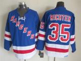 NHL New York Rangers #35 Richter Blue Jersey