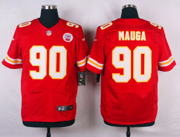 Nike Kansas City Chiefs #90 Mauga Red Elite Jersey