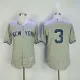 Majestic MLB New York Yankees #3 Babe Ruth Elite Grey Jersey