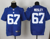 Nike New York Giants #67 Mosley Blue Elite Jersey