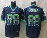 New Nike Seattle Seahawks 88 Graham Drift Fashion Blue Elite Jerseys