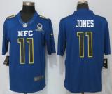 New Nike Atlanta Falcons 11 Jones Nike Navy 2017 Pro Bowl Limited Jersey