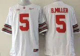 NCAA Jerseys Ohio State Buckeyes 5# Baxton Miller White Jersey
