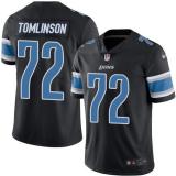 NFL Detriot Lions #72 Tomlinson Black Color Rush Jersey