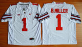 NCAA Ohio State Buckeyes #1 Braxton Miller White Jersey