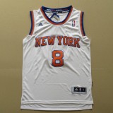 NBA New York Knicks #8 Smith White Jersey Length2