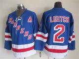 NHL New York Rangers #2 Leetch Blue Jersey with A Patch