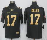 New Nike Buffalo Bills #17 Allen Gold Anthracite Salute To Service Limited Jersey