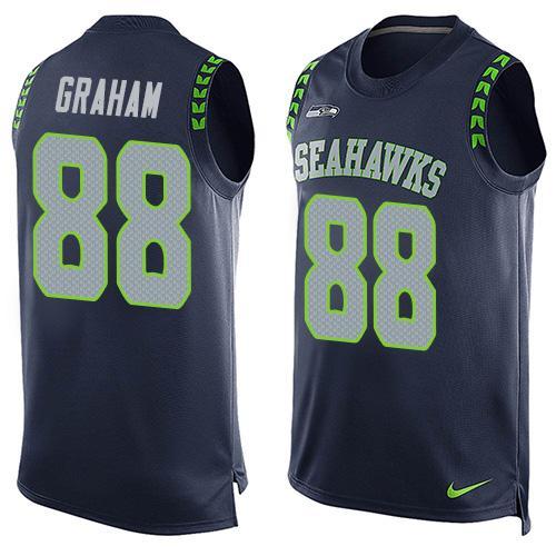 NFL Seattle Seahawks #88 Graham Blue Limited Tank Top Jersey