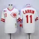MLB Cincinnati Reds #11 Larkin White Pullover Throwback Jersey