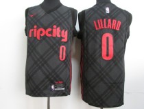 NBA Portland Trail Blazers #0 Lillard Black City Jersey