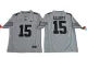 NCAA Ohio State Buckeyes #15 Ezekiel Elliott College Football Jersey Gridion Grey II