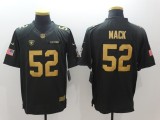 NFL Oakland Raiders #52 Mack Saulte to Service Jersey Gold Number