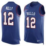 NFL Buffalo Bills #12 Kelly Blue Short Sleeve Limited Tank Top Jersey