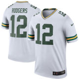 Mens Green Bay Packers #12 Rodgers White Color Rush Jersey