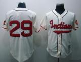 Satchell Paige Baseball Jersey Cleveland Indians in Cream Color