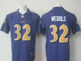 NFL Baltimore Ravens #32 Weddle Purple Rush Jersey