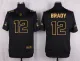 Mens New England Patriots #12 Tom Brady Pro Line Black Gold Collection Jersey