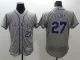Majestics MLB Colorado Rockies #27 Story Grey Jersey