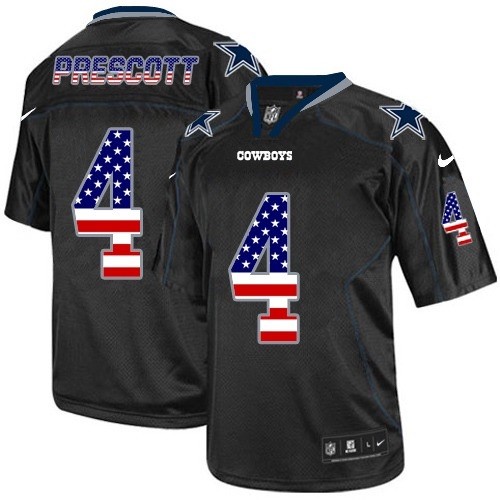 NFL Dallas Cowboys #4 Prescott USA Flag Jersey