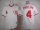 MLB Cincinnati Reds #4 Phillips Pullover White 1990 Jersey