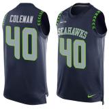 NFL Seattle Seahawks #40 Coleman Blue Limited Tank Top Jersey