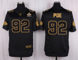 Mens Kansas City Chiefs #92 Poe Pro Line Black Gold Collection Jersey