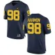 NCAA Basketball Michigan Wolverines #98 Harmon College Blue Jersey