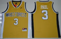 Wake Forest Demon Deacons Chris Paul 3 College Basketball Jersey - Gold