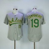 MLB Oakland Athletics #19 Campaneris Grey Elite Jersey