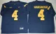 Jordan Brand Michigan Wolverines Jim Harbaugh 4 College Blue Limited Jersey