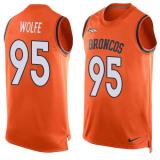 NFL Denver Broncos #95 Wolfe Orange Limited Tank Top Jersey