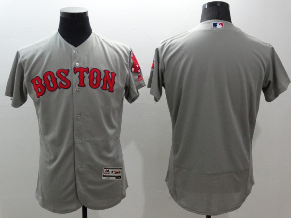 Majestic MLB Boston Red Sox Blank Grey Elite Jerseys